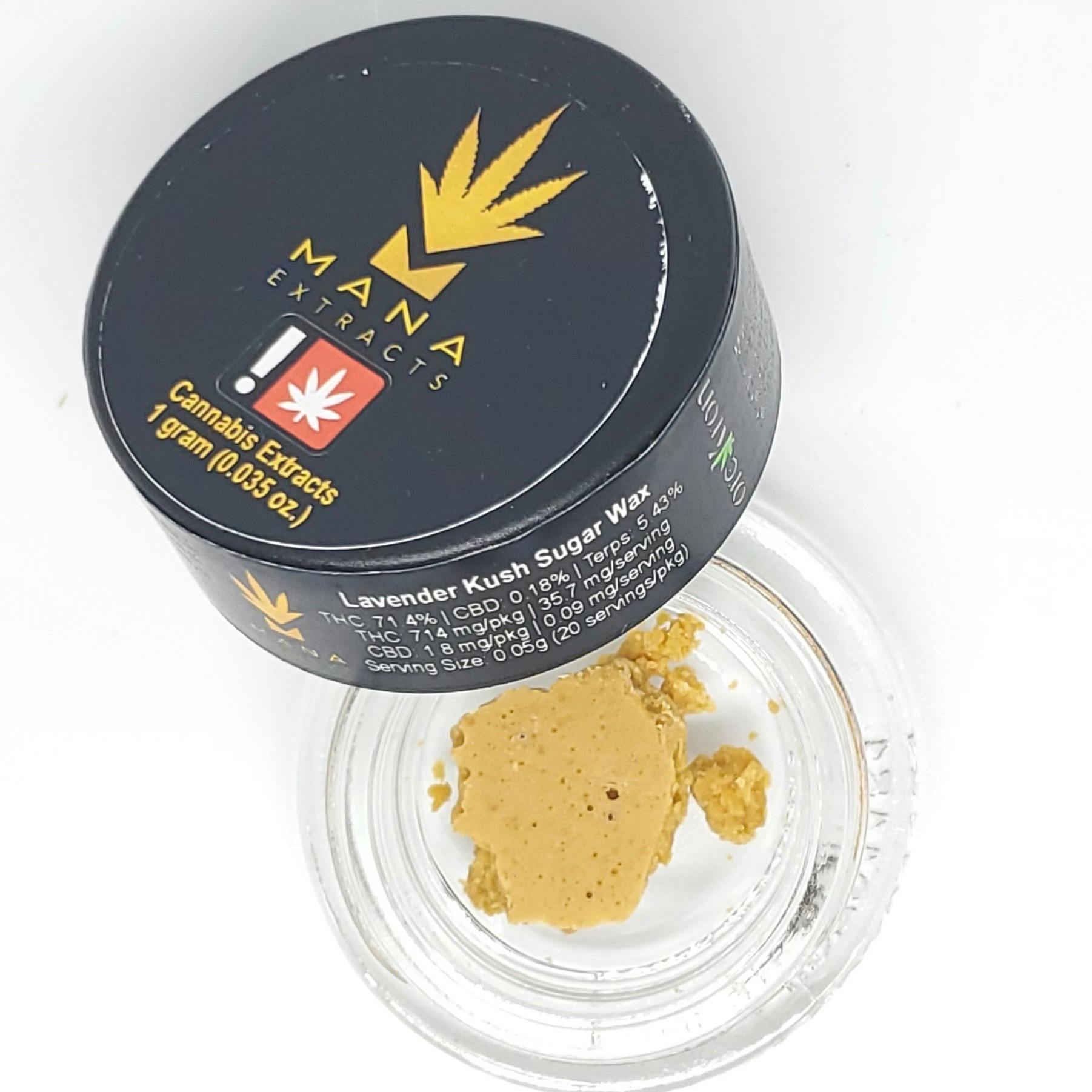 Mana Extracts Lavender Kush Sugar Wax 1g Leafly