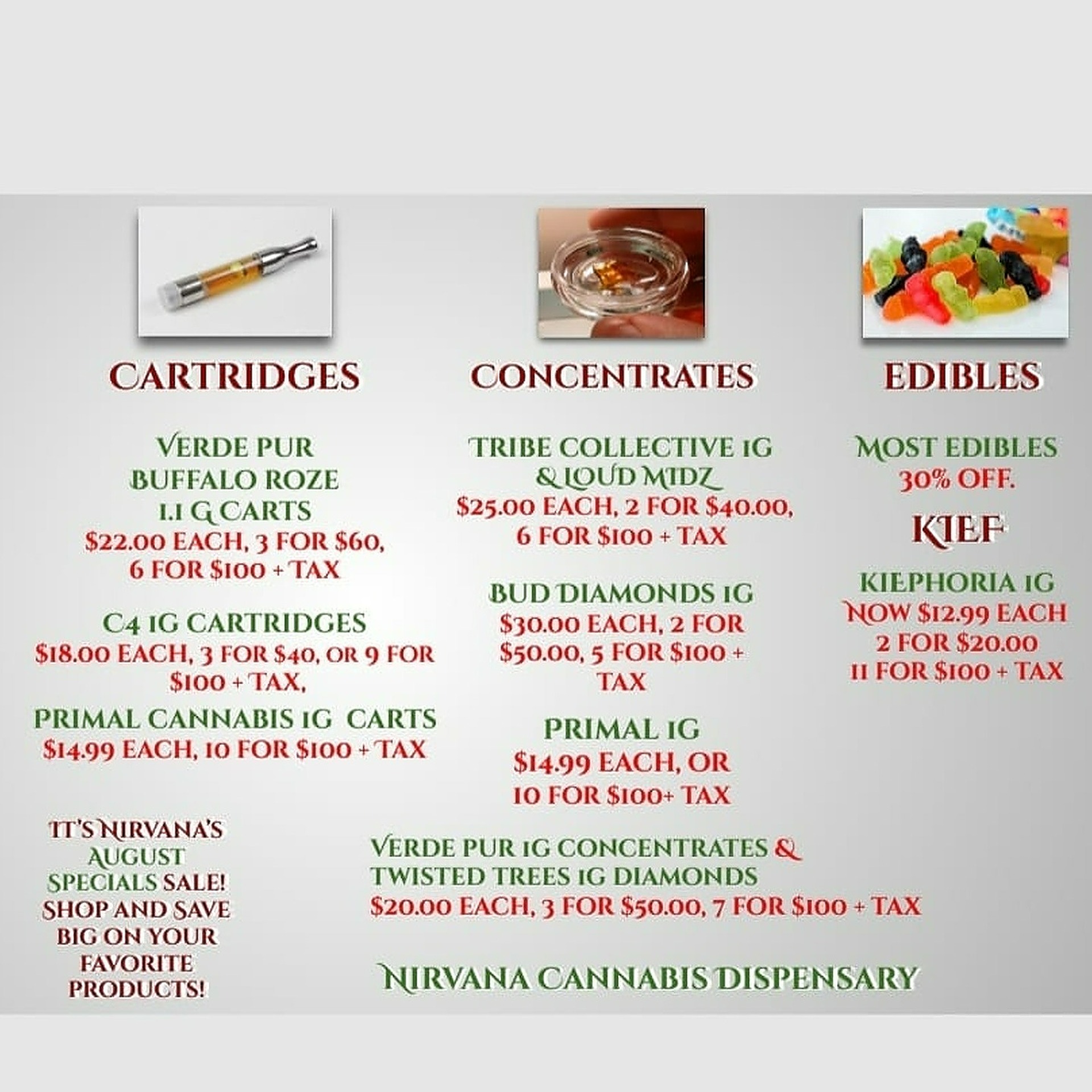 Nirvana Cannabis Dispensary Bartlesville, OK Menu Leafly