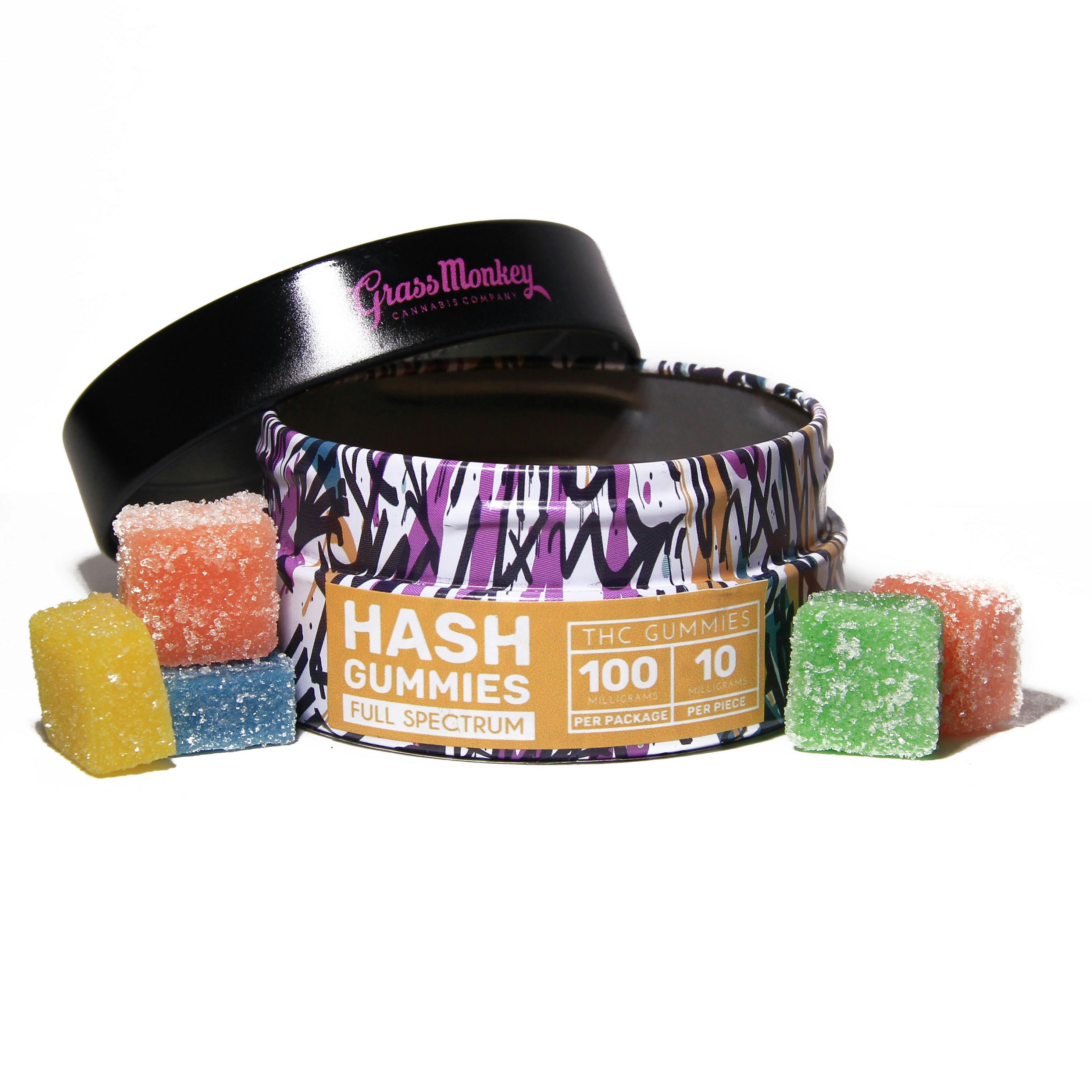 Grass Monkey Cannabis Company: Hash Rosin Gummies 10mg 10-pack | Leafly