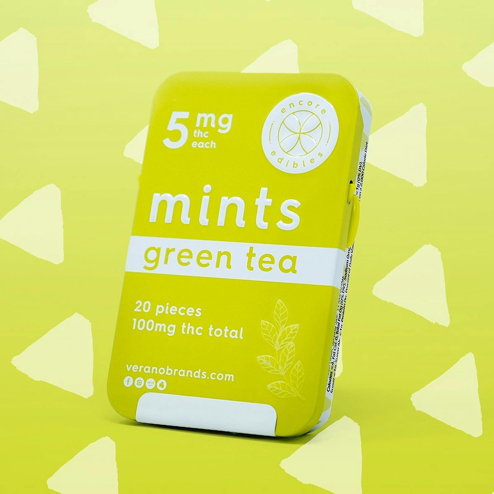 Encore Edibles Mint Green Tea Mints 100mg Leafly