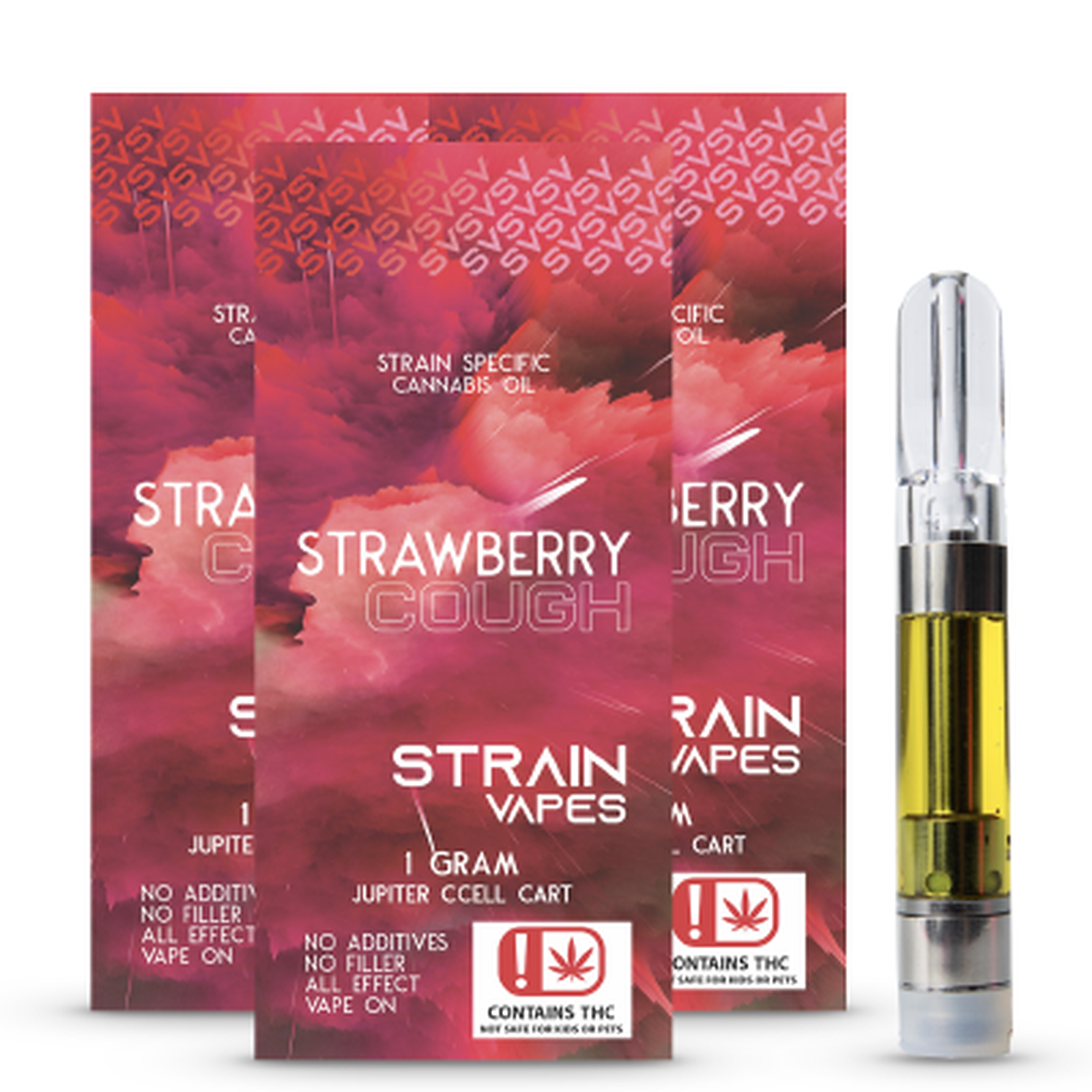 Stash House: Strain Vapes Strawberry Cough Cartridge 1g | Leafly