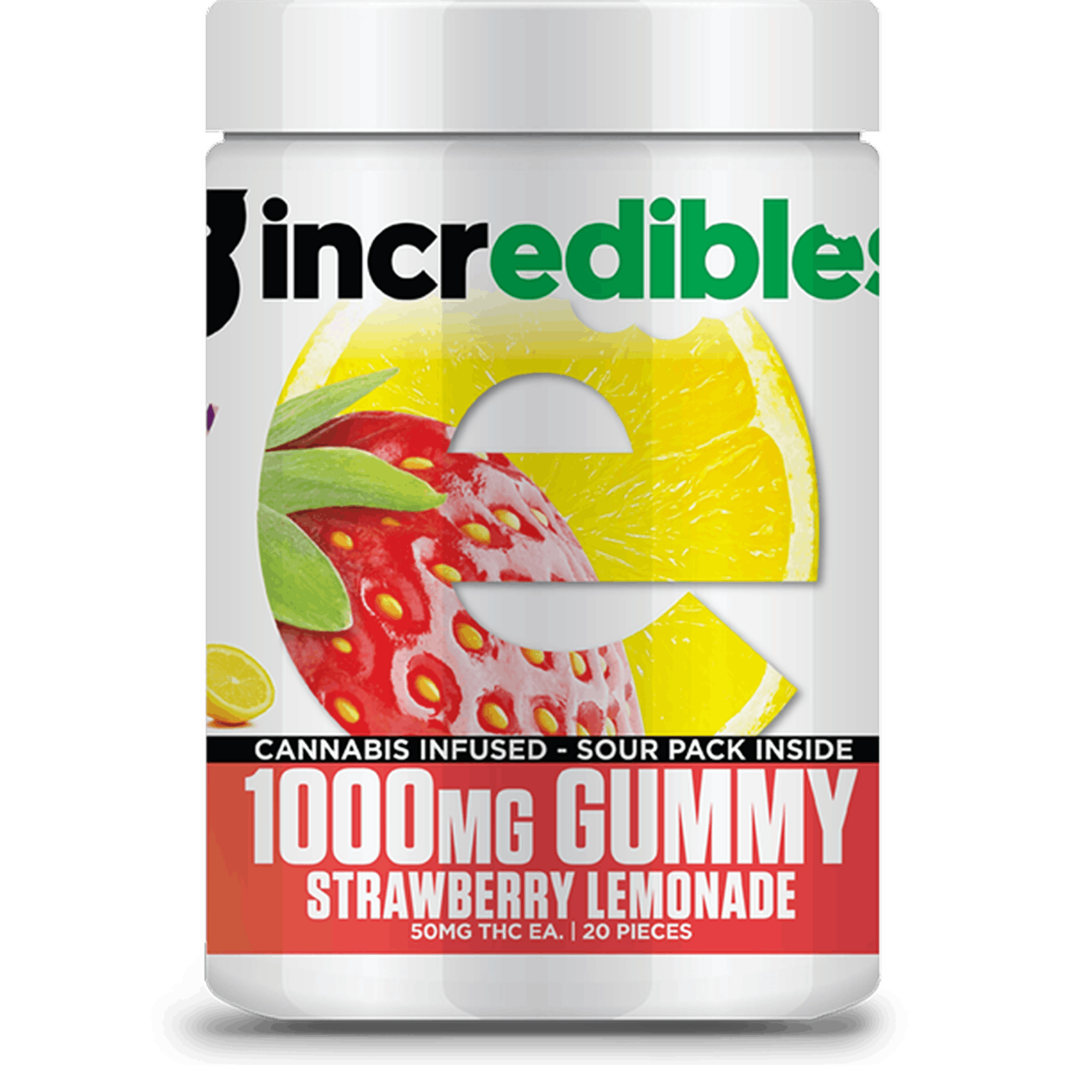 incredibles Strawberry Lemonade Gummy 1000mg Leafly