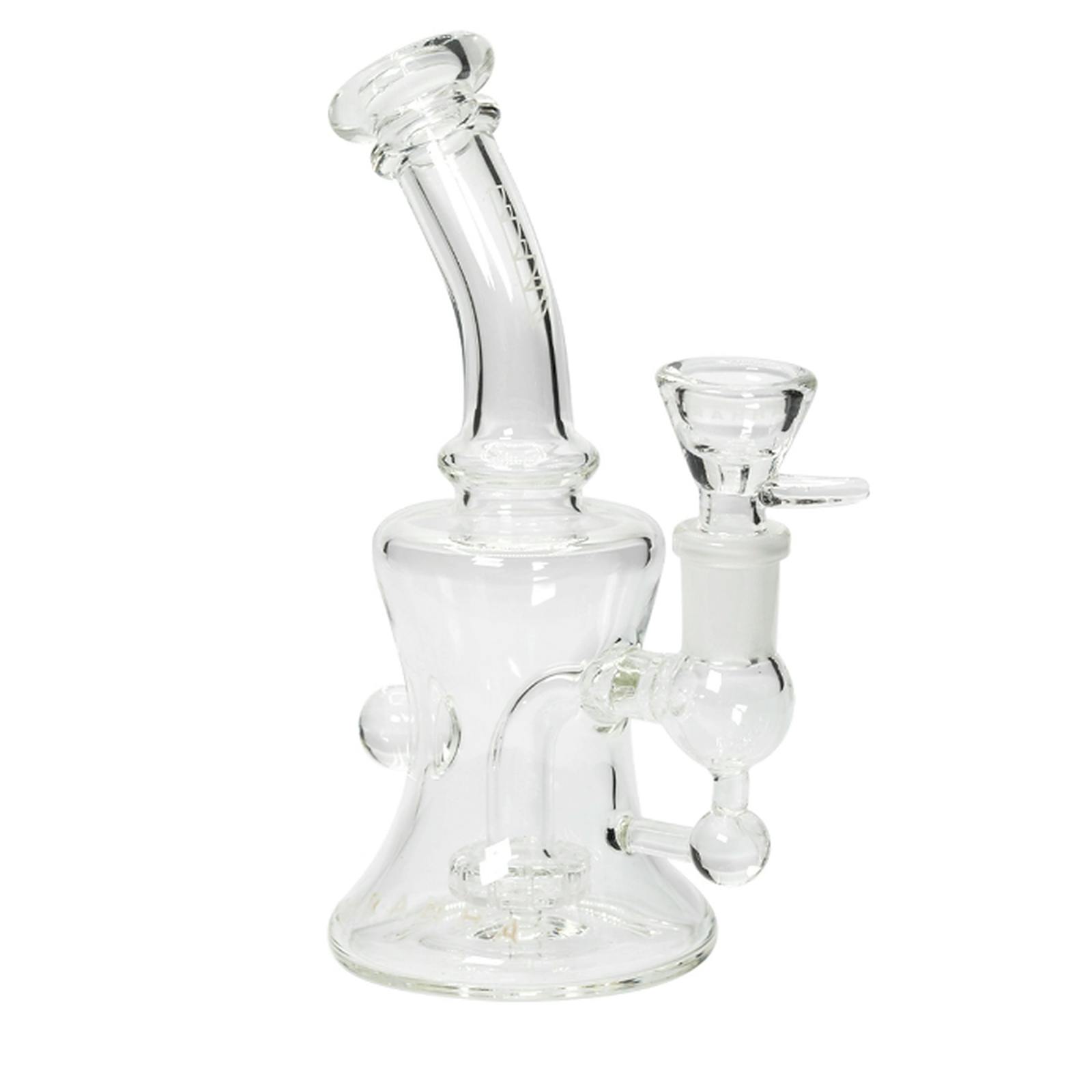 Piranha Clear Hourglass Dab Rig with Bowl 6" Leafly