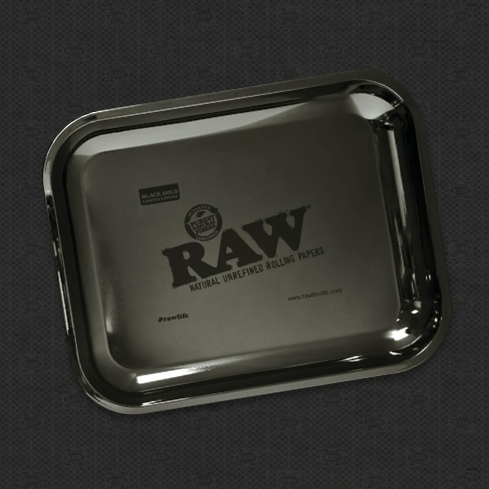 RAW Black Gold Rolling Tray Large Leafly