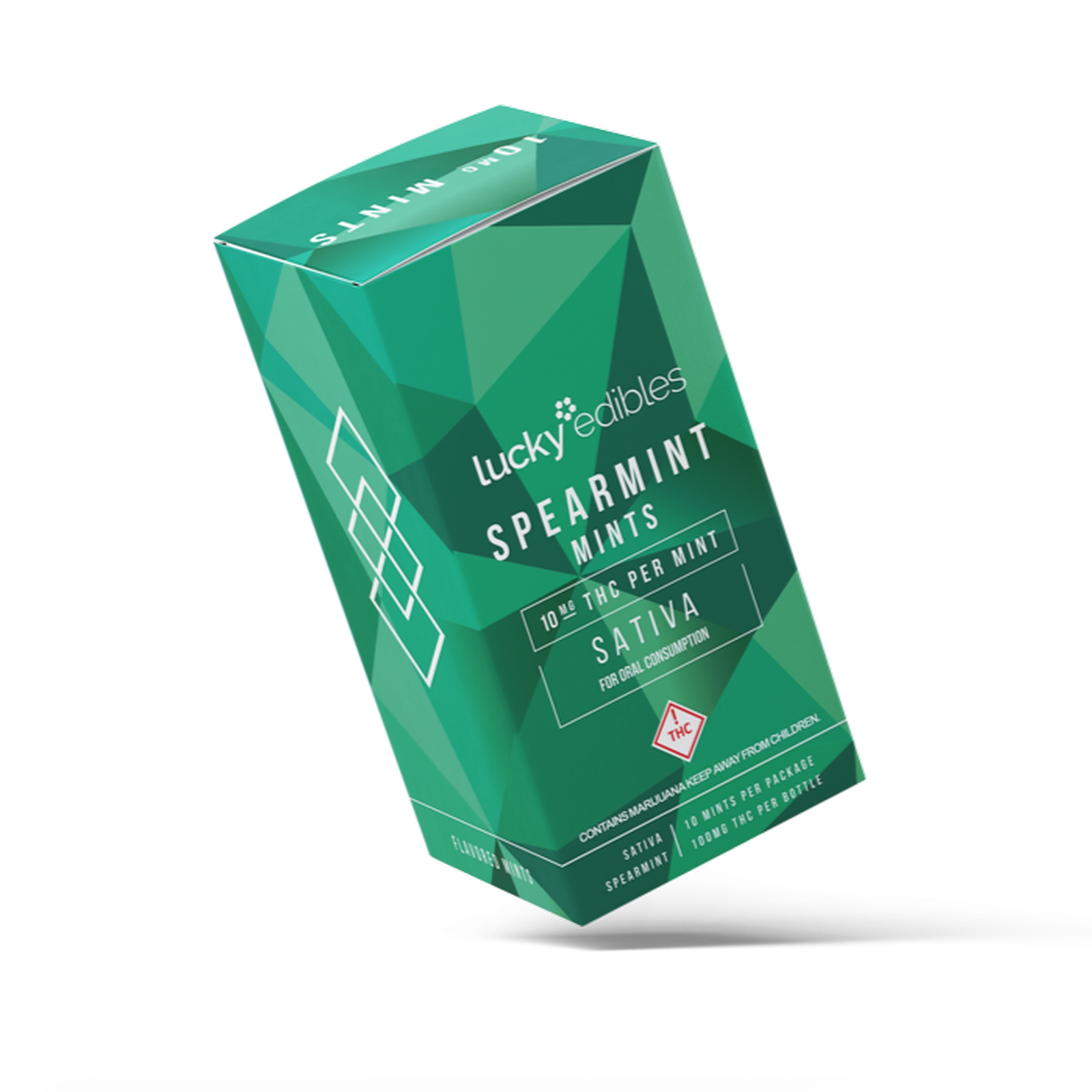 Lucky Edibles Spearmint Mints 100mg 10 Pack Leafly   J2CJV8uiSJOr4kCiDXIw Spearmint10mgMockup 