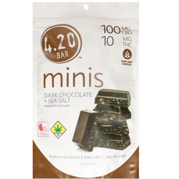 Product image for 10:1 Dark Chocolate Sea Salt 110mg 10-pack